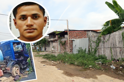 El cadáver de Byron Troya Hinojosa quedó junto al tanquero que conducía.