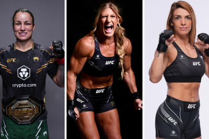 Raquel Pennington, Kayla Harrinson y Mackenzie Dern son madres y peleadoras.