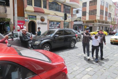 El detenido fue llevado hasta Dinased Chimborazo.