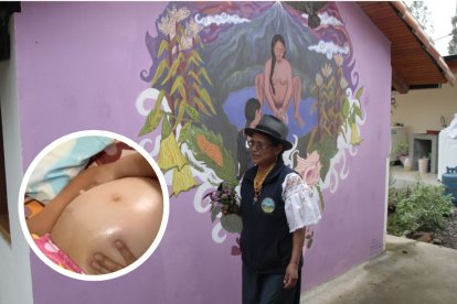 En la casa de Mila se han pintado murales alusivos a  su trabajo.