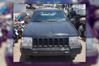 Este es uno de los vehículos recuperados por la Policía Nacional, según información del lunes 13 de mayo de 2024.