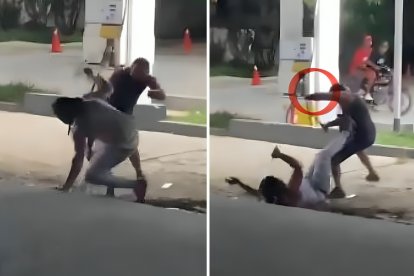 La adrenalina funcionó como anestesia, pues el tipo, sin su extremidad, siguió ‘guerreando’.