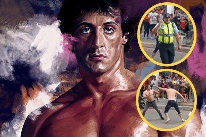 El tema de la película Rocky sonaba mientras ocurría la pelea.