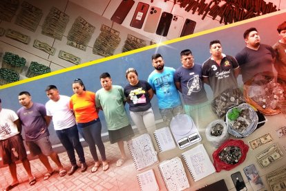 Los aprehendidos fueron puestos a ordenes de la justicia. Hay dos mujeres.