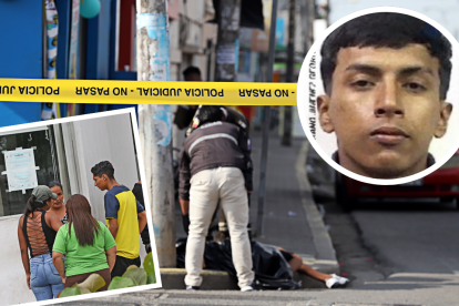 George Zambrano Jiménez  estaba parado en esta esquina cuando fue asesinado a tiros. Policías realizó pericias en el lugar.