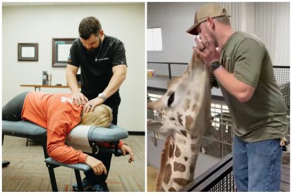 Joren Whitley es este profesional de la salud estadounidense que recientemente atendió a Jerry, una jirafa que sufría de un problema mandibular que le impedía masticar correctamente.