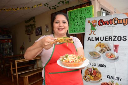 El cevicuy toma por lo menos tres horas en preparar por la cantidad de ingredientes que tiene. Diana lo ofrece, sobre todo, los fines de semana.