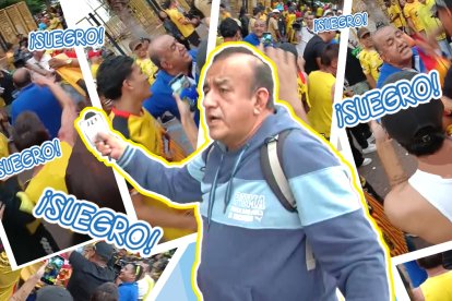 José Delgado y el griterío de los hinchas de Barcelona.