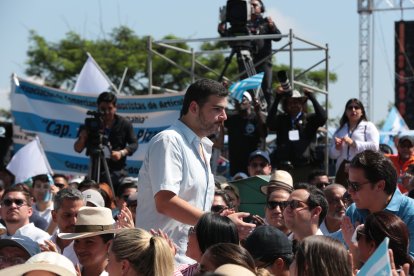 El alcalde de Guayaquil rindió un informe de su gestión en el parque Samanes.