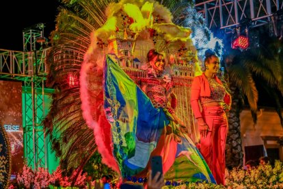 Traje ganador que participará en el Miss Universo Ecuador 2024.