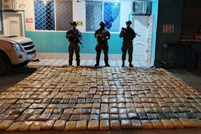 Lo incautado fue presentado por las FF. AA.