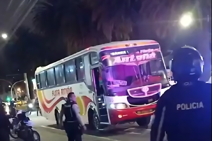 Los agentes lograron tomar el control del automotor cuando se encontraba en el sector de Natabuela, en Antonio Ante.