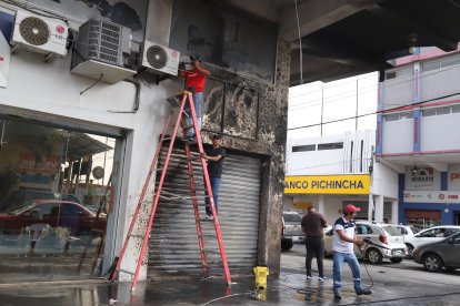 La mañana de este jueves, aún se evidenciaban los efectos de la explosión