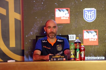 Rueda de prensa de Felix Sanchez Bass entrenador de la seleccion Ecuatoriana de futbol. Quito 02 de Mayo de 2024 Agencia(ag-extra ag-expreso-ag-quito) Gustavo Guaman