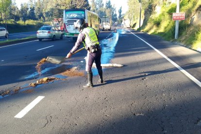 Personal de la AMT indicó que el hecho se habría dado por un accidente de tránsito