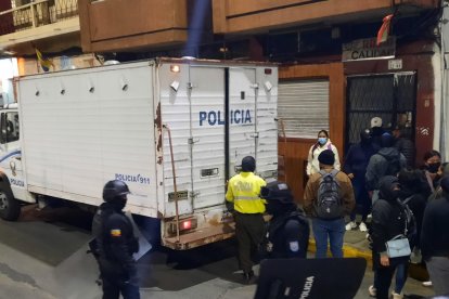 El operativo antidelincuencial tuvo lugar en Ambato.