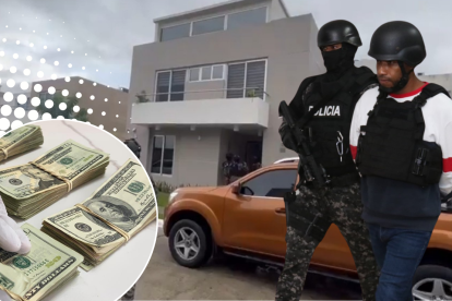 Julio Martínez y su esposa, Alexandra Estrada Aquino fueron presentados en el Cuartel Modelo de la Policía.