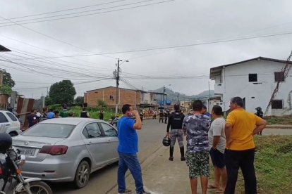 El sitio en que dieron muerte a alias Gordo Teddy, en Chone.