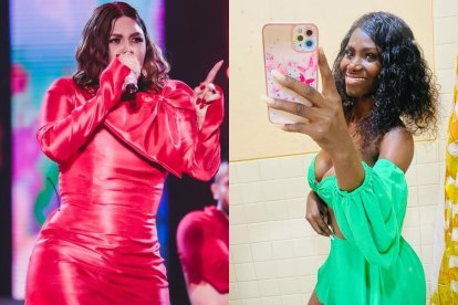 La cantante mexicana Yuridia y la ecuatoriana Johanna.