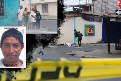 Allan López Baidal fue asesinado en el sur de Guayaquil. La Policía recogió indicios en el lugar.