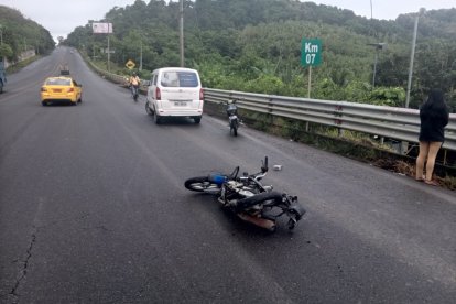El accidente de tránsito dejó una persona herida.