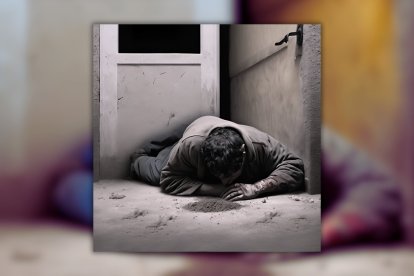 El hombre fue encontrado en el portal de su casa, en la parroquia Tumbaco, del oriente de Quito. La esposa fue detenida. (Imagen referencial)CANVA IA