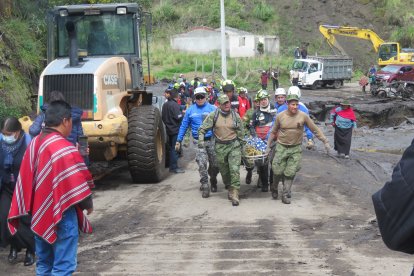 Las búsquedas se realizan todavía en la comunidad de Cebadas, provincia de Chimborazo.