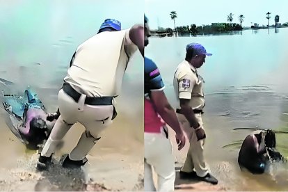 El sujeto estaba descansando en el río durante 5 horas