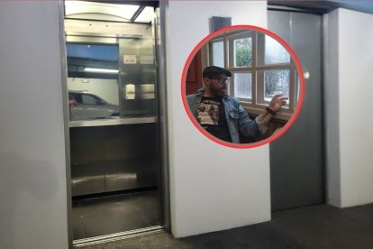 El escritor estaba en el subsuelo 4, en el parqueadero. Al intentar subir quedó atrapado.