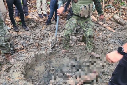 El cadáver ya estaba en estado de descomposición.