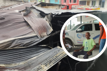 El adulto mayor perdió sus cositas en el incendio.
