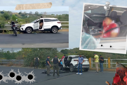 Las huellas de los disparos en el carro revelan que lo atacaron con armas de grueso calibre.