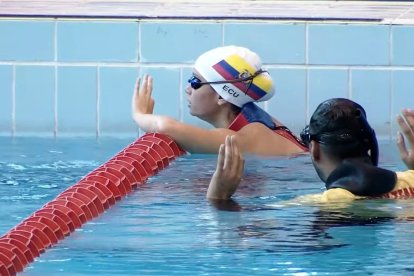 La apneista en uno de los últimos eventos mundiales de actividades subacuáticas.