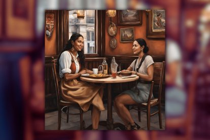 Una madre y su hija habían llegado al restaurante, en pleno Centro Histórico de Quito, para almorzar.