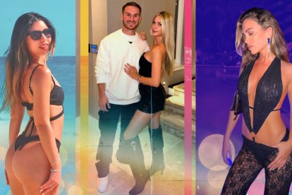 Alexis Mac Allister se separó de Camila Mayán (i), luego se 'amarró' con Ailén Cova y también fue involucrado con Rocío Robles (d).