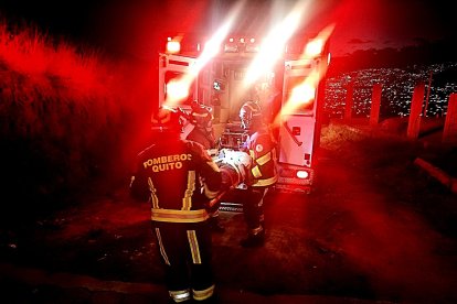 El Cuerpo de Bomberos de Quito atendió la emergencia al amanecer de este miércoles 10 de julio de 2024.