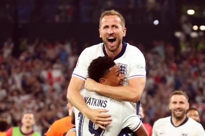 Harry Kane celebra la clasificación a la final de la Eurocopa.