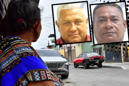 Vecinos de las víctimas observan con pesar el lugar donde se produjo el atentado. Aún se pueden ver manchas de sangre.