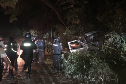 La camioneta quedó con la carga que el comerciante sacó de la finca.