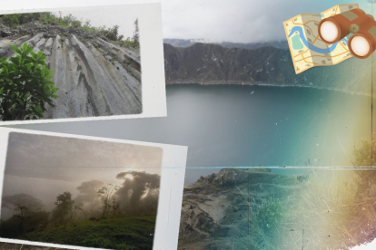 Alrededor de la laguna de Quilotoa se aprecian espléndidos paisajes. Está entre los cantones Sigchos y Pujilí.