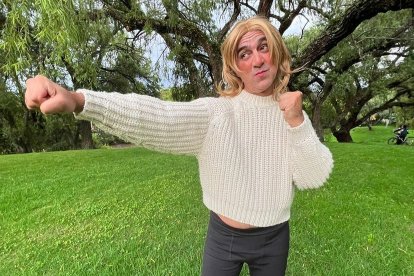 Fernando Villarroel en su personaje de Eco-Vinia.