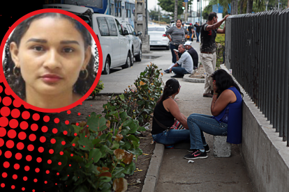 La madre de Sindy Basurín Morán lloraba desconsolada su muerte.