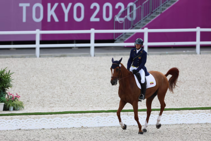 Nicolas Wettstein no pudo en el tercer día de ecuestre en París 2024
