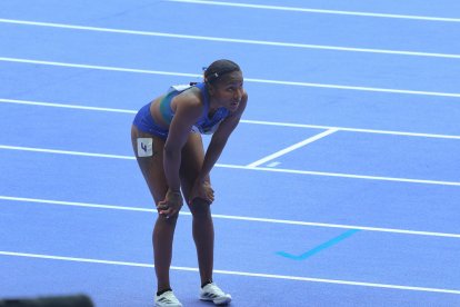 Angela Tenorio quedó a un puesto de la clasificación a la siguiente ronda de los 100 metros planos en París 2024