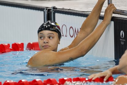 A la ecuatoriana Anicka Delgado no le alcanzó haber terminado segunda en su heat para clasificar a las semifinales de los 50 m libres.