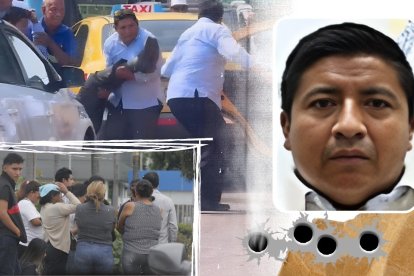Familiares de Marco Guamán llegaron a la morgue para retirar su cadáver.