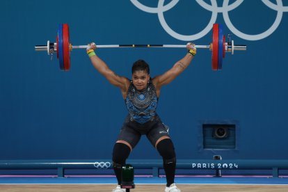 Angie Palacios en su participación de París 2024.