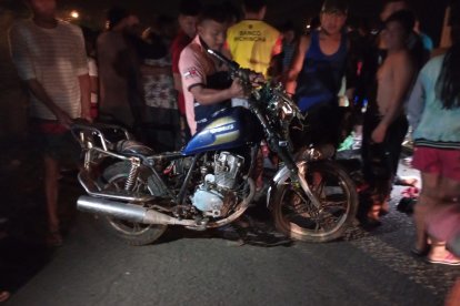 Dos motocicletas estuvieron involucradas en el accidente de tránsito.