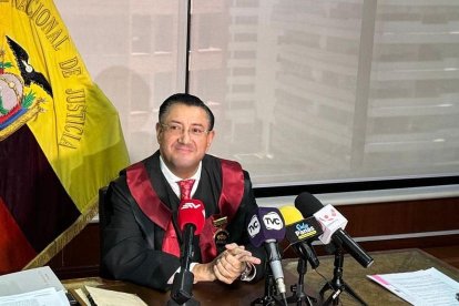 Iván Saquicela, en su época en la Corte Nacional de Justicia.