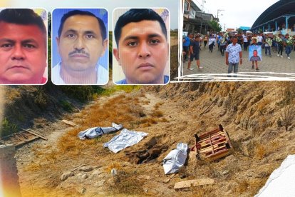 En este lugar, las tres víctimas fueron halladas enterradas, la mañana del lunes.